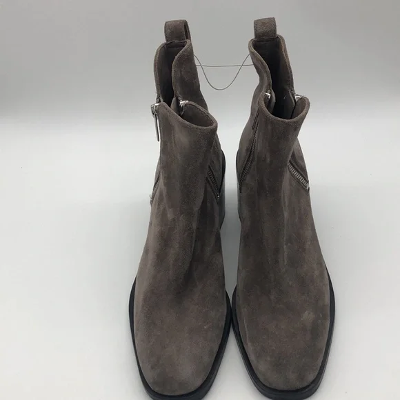 3.1 PHILLIP LIM Charcoal Gray Elegant Suede Ankle Boots. - Picture 2 of 12